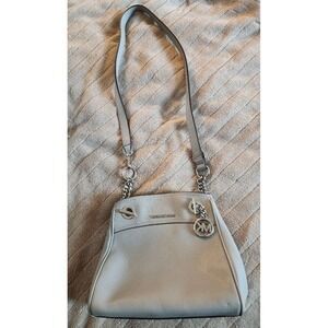 Michael Kors Jet Set‎ Chain Legacy Sm Shoulder Pebbled Leather Gray Bag